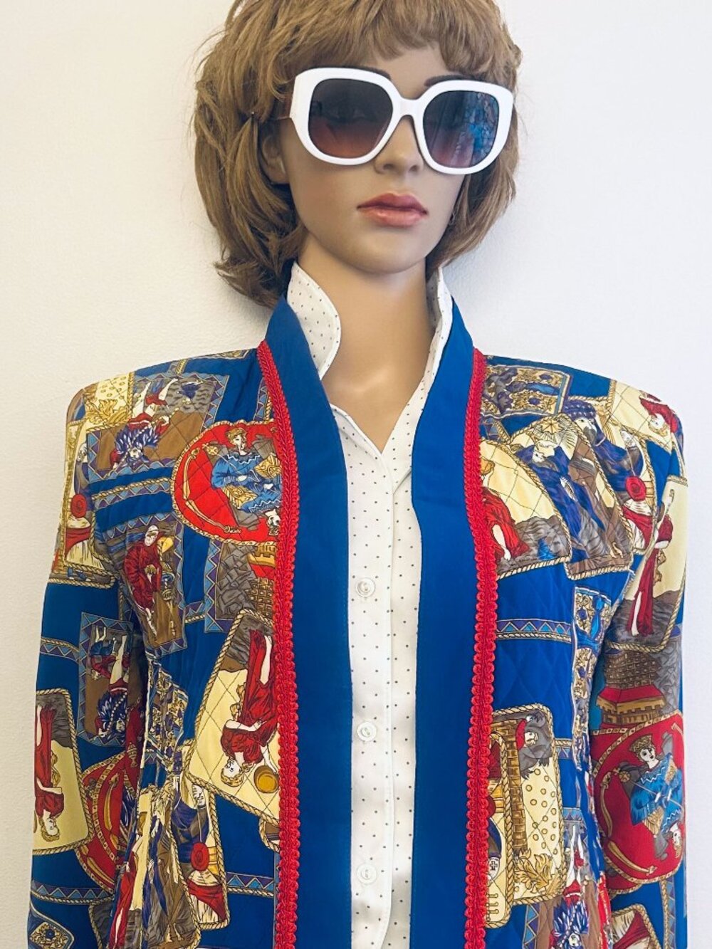 Vintage Howard Wolf Jacket 80s Graphic Print Cropped Collector's Statement Blaze